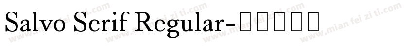 Salvo Serif Regular字体转换